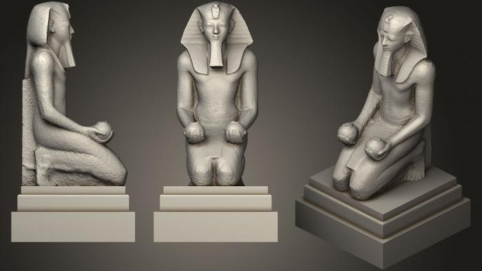 نموذج ثلاثي الأبعاد لآلة CNC التماثيل والنقوش المصرية فرعون 2